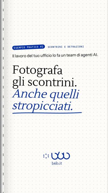Pagina di apertura dell'esempio pratico 2: Fotografa gli scontrini, anche quelli stropicciati.