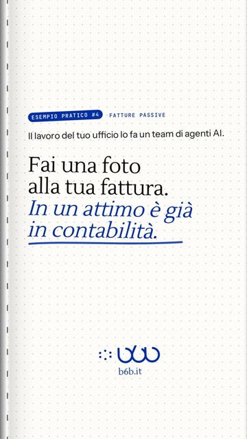 Pagina di apertura dell'esempio pratico 4: Fai una foto alla fattura, è già in contabilità.